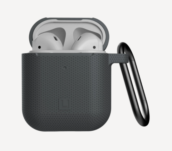[U] by UAG Compatible with Apple Airpods (Gen 1&2) DOT Silicone Case with Carabiner Keychain