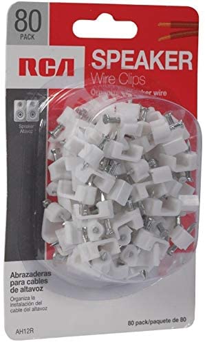 RCA Speaker Wire Clips 80 pack (White)