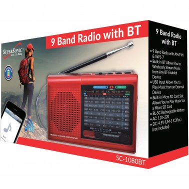 Supersonic 9-Band Bluetooth Radio