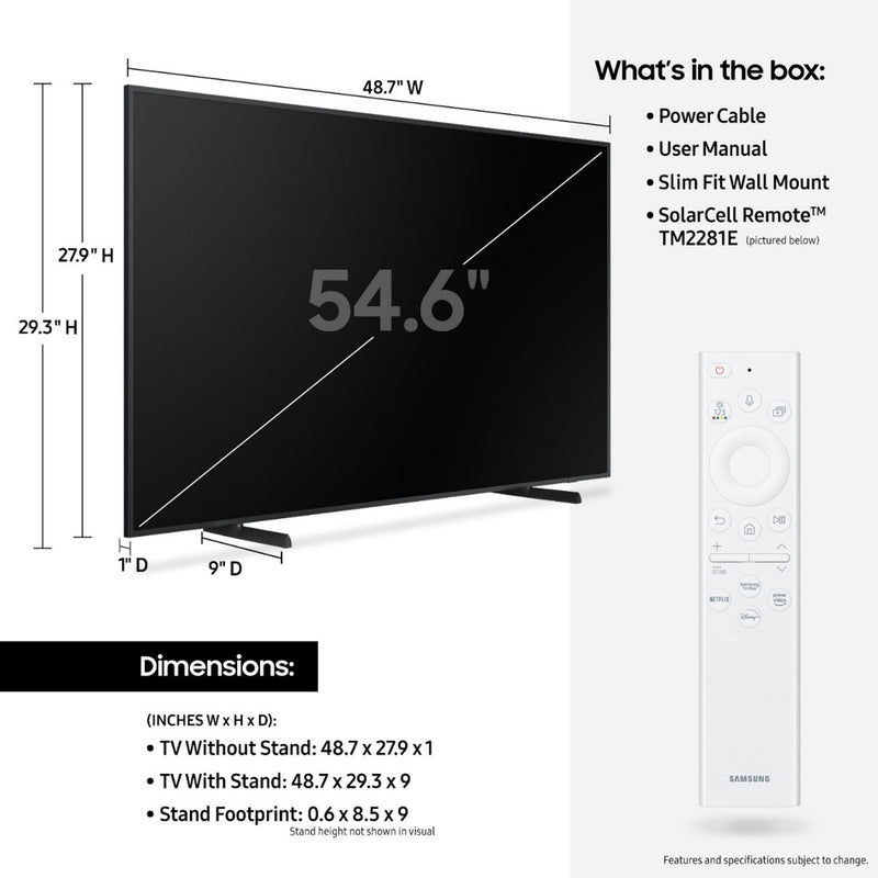 Samsung The Frame LS03B 55" Class 4K UHD Smart QLED TV (2022)