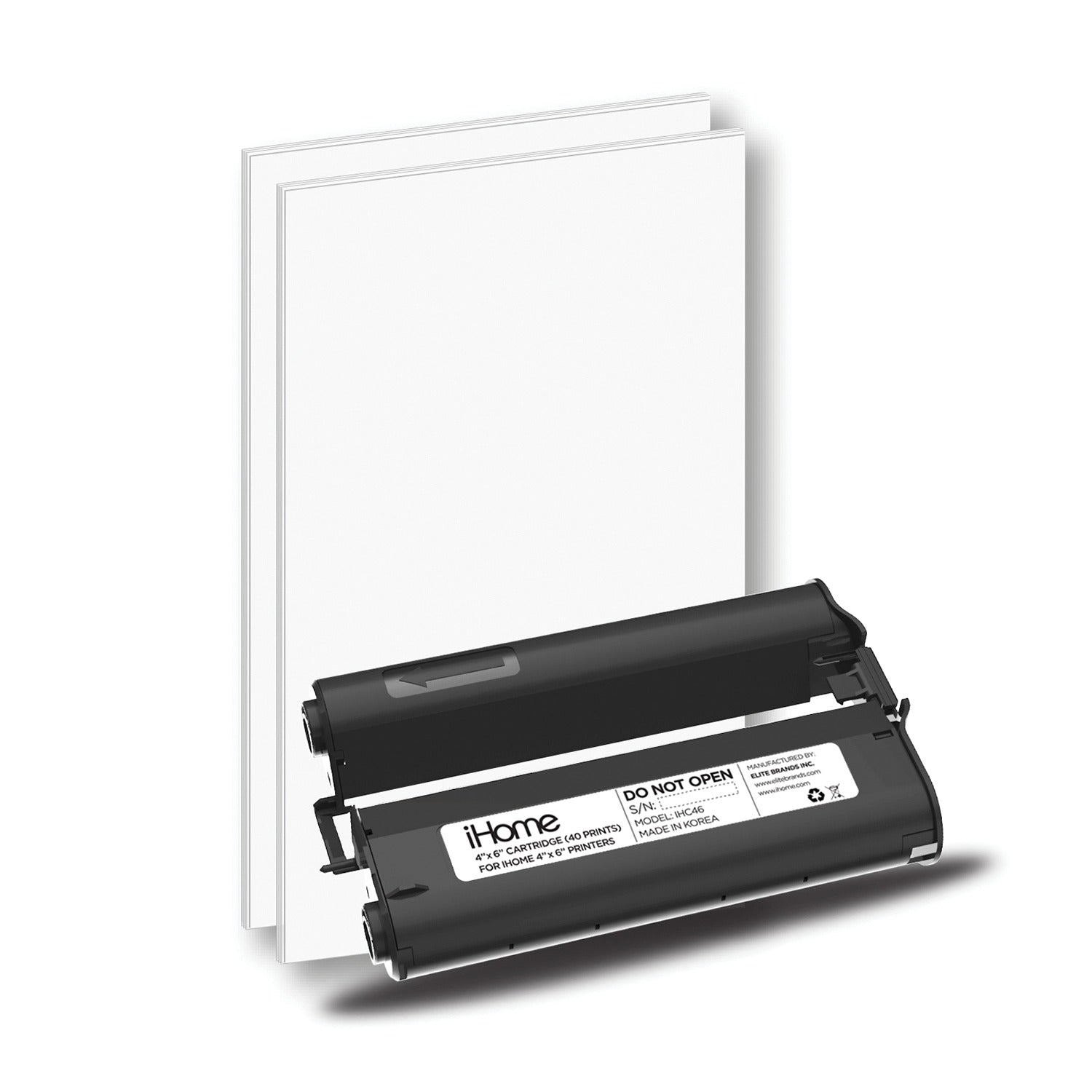 iHome 4-Inch x 6-Inch Ink + Paper Refill Cartridge, 40 Prints