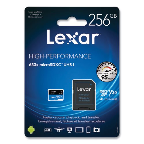 Lexar High-Performance 633x UHS-I microSDXC Memory Card with SD Adapter