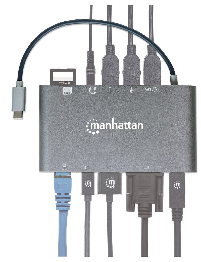 Manhatten SuperSpeed USB-C to 7-in-1 Docking Station