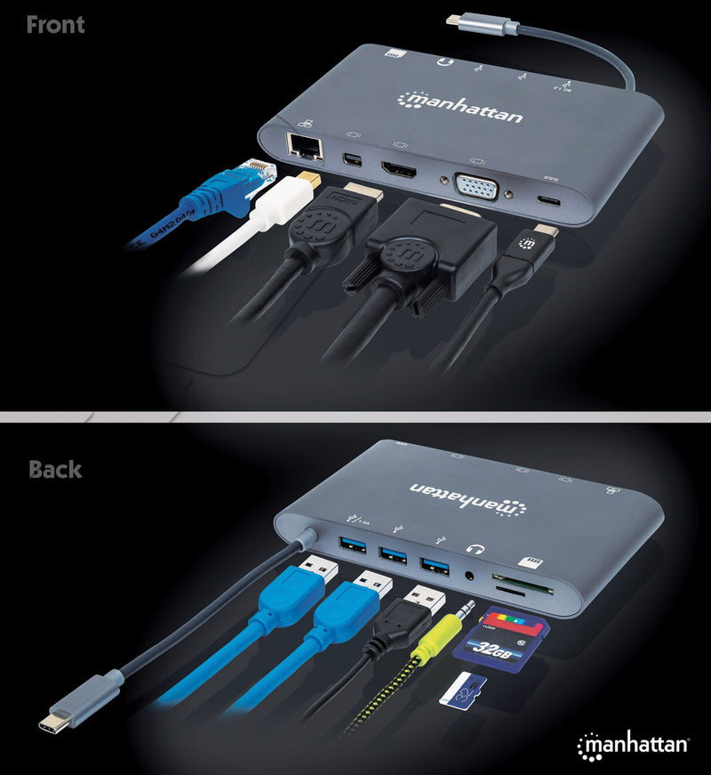 Manhatten SuperSpeed USB-C to 7-in-1 Docking Station