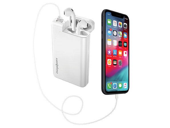 Chargeworx 10,000mAh Power Bank with AirPods Holder
