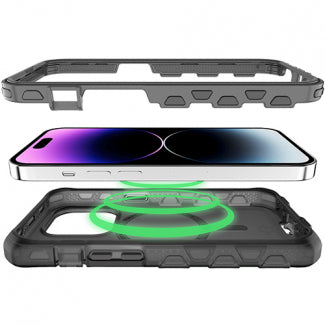 ITSKINS Frost Case with MagSafe for iPhone 14 Pro Max (Black/Gray)