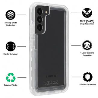 Pelican Voyager Case with Holster for Samsung Galaxy S21+ (Clear)