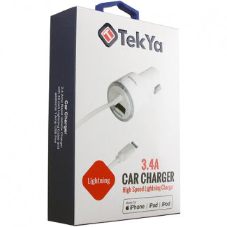 TekYa 3.4 Amp Apple Lightning Car Charger