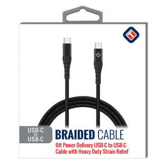 TekYa 72" (6ft) Apple USB-C to  USB-C 3.0  Braided Cable