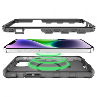 ITSKINS Frost Case with MagSafe for iPhone 14 (Black/Gray)