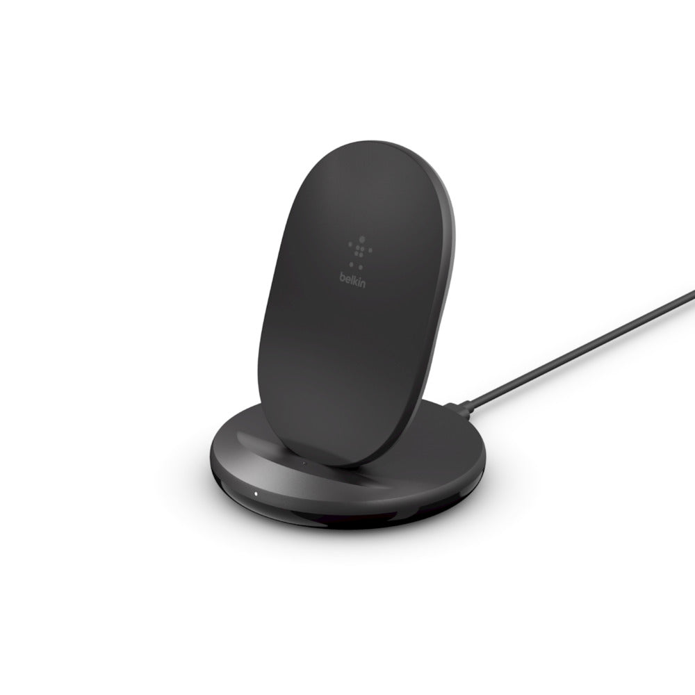 Belkin - BOOST↑CHARGE - Wireless Charging Stand 15W and QC 3.0 Wall Charger 24W - Black
